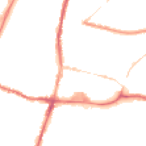 Night-time road noise heatmap for WN7 1DG