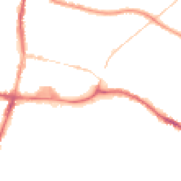 Night-time road noise heatmap for WN7 1DL