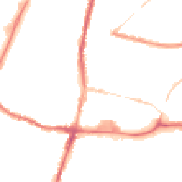 Night-time road noise heatmap for WN7 1DP