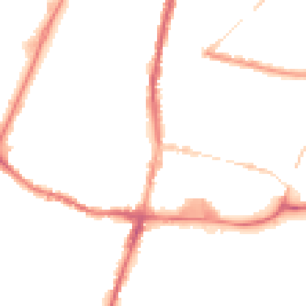 Night-time road noise heatmap for WN7 1DS