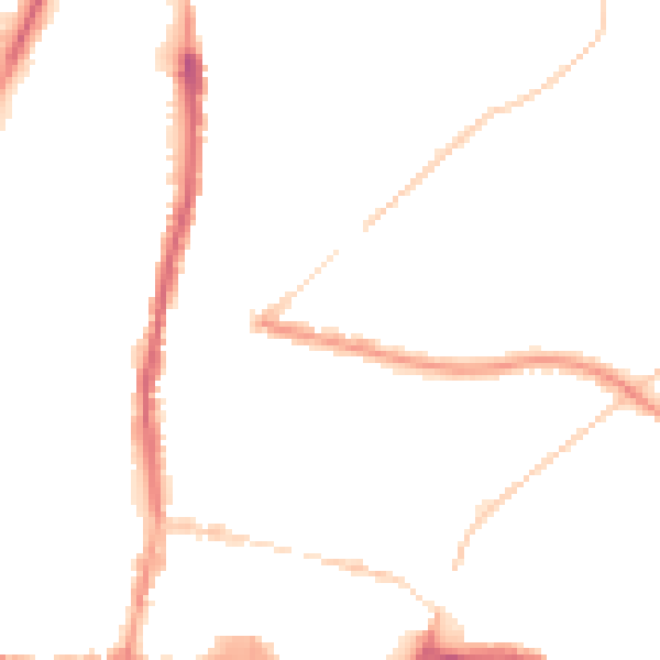 Night-time road noise heatmap for WN7 1EX