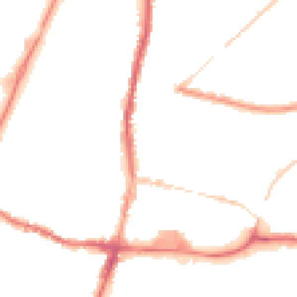 Night-time road noise heatmap for WN7 1QH