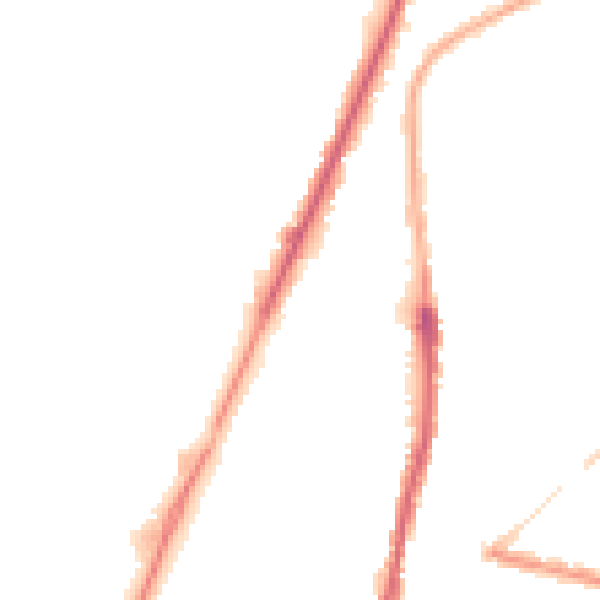 Night-time road noise heatmap for WN7 1SB