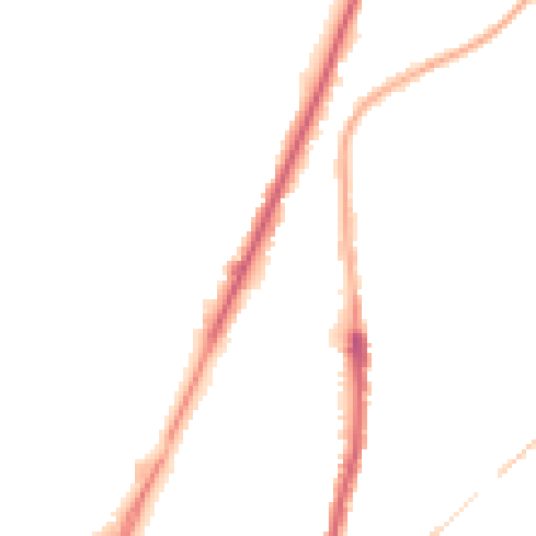 Night-time road noise heatmap for WN7 1SE