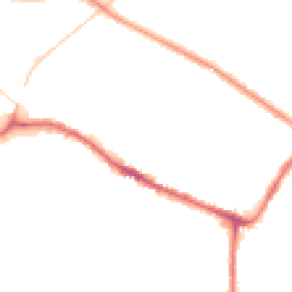 Night-time road noise heatmap for WN7 2AH