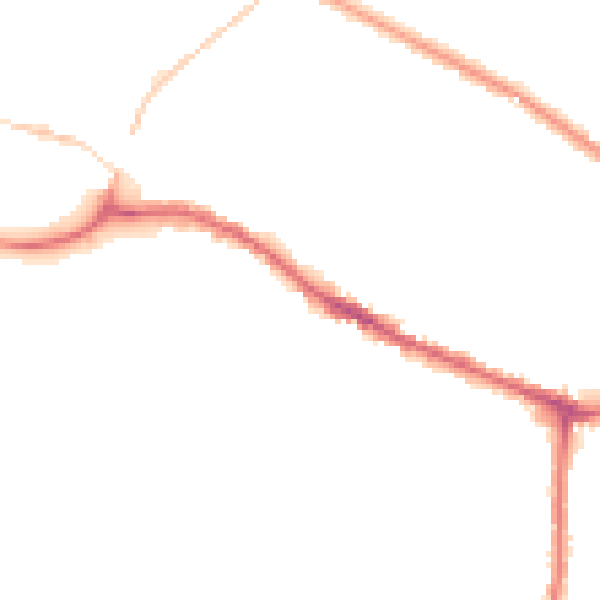 Night-time road noise heatmap for WN7 2DP