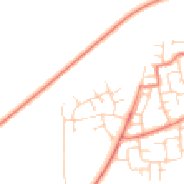 Daytime road noise heatmap for WN7 2EZ