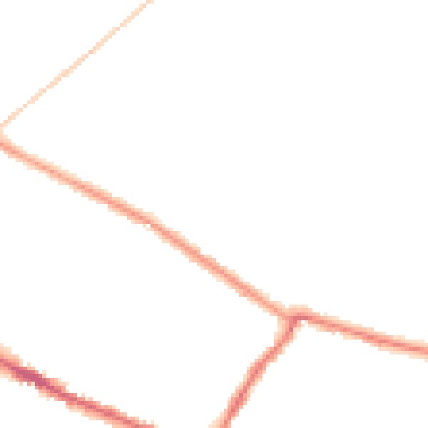 Night-time road noise heatmap for WN7 2JA