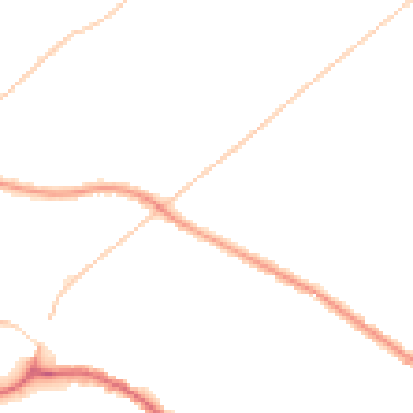 Night-time road noise heatmap for WN7 2JE