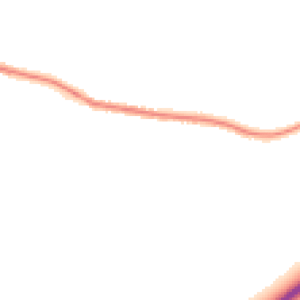 Night-time road noise heatmap for WN7 2NG