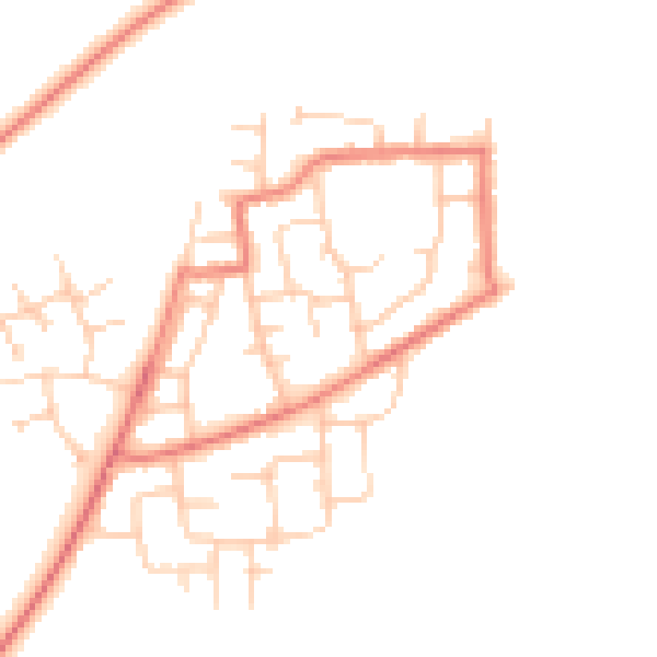 Daytime road noise heatmap for WN7 2YD