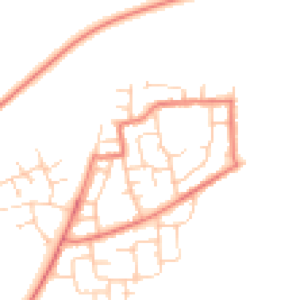 Daytime road noise heatmap for WN7 2YF