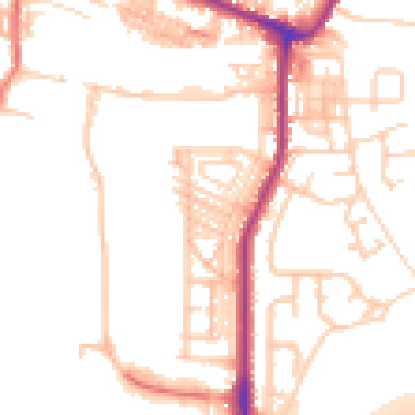 Daytime road noise heatmap for WN7 3AR
