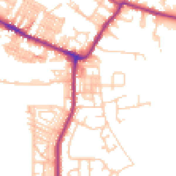 Daytime road noise heatmap for WN7 3BL