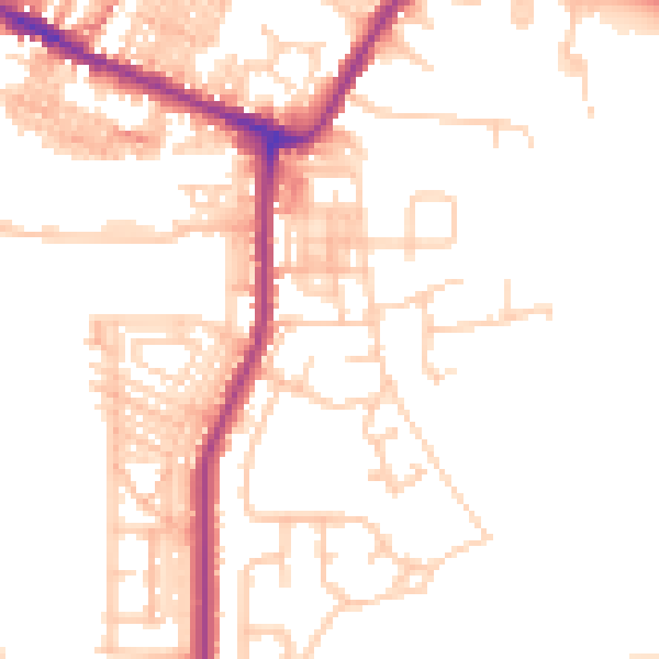 Daytime road noise heatmap for WN7 3DH