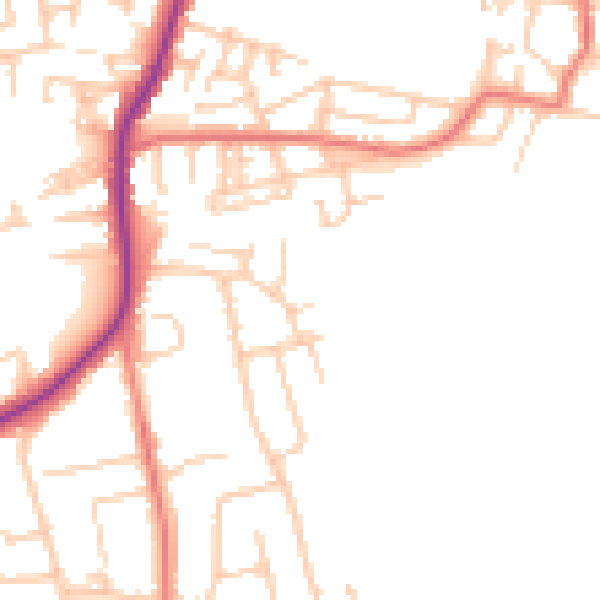 Daytime road noise heatmap for WN7 3HZ