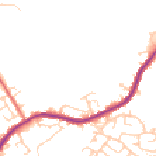 Daytime road noise heatmap for WN7 3PT