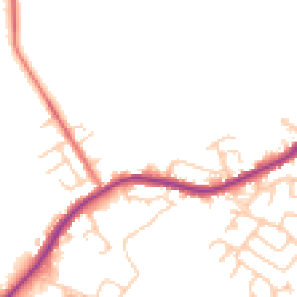 Daytime road noise heatmap for WN7 3QA