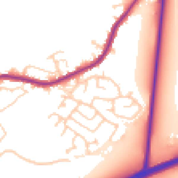 Daytime road noise heatmap for WN7 3QJ