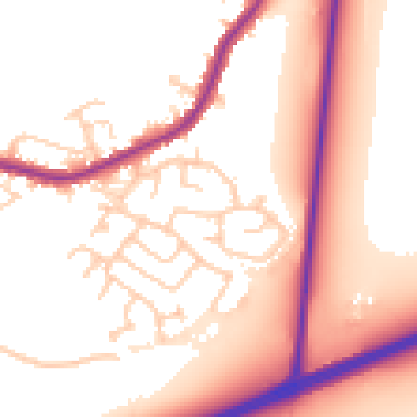 Daytime road noise heatmap for WN7 3QN