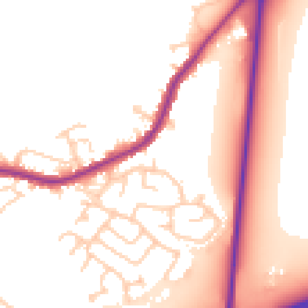 Daytime road noise heatmap for WN7 3QR