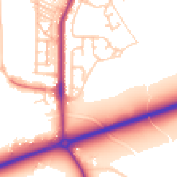 Daytime road noise heatmap for WN7 3SB