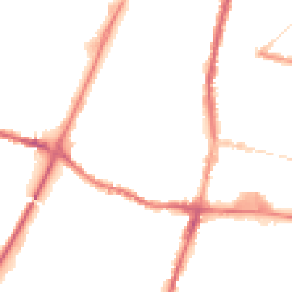 Night-time road noise heatmap for WN7 4AD