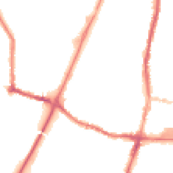 Night-time road noise heatmap for WN7 4AN