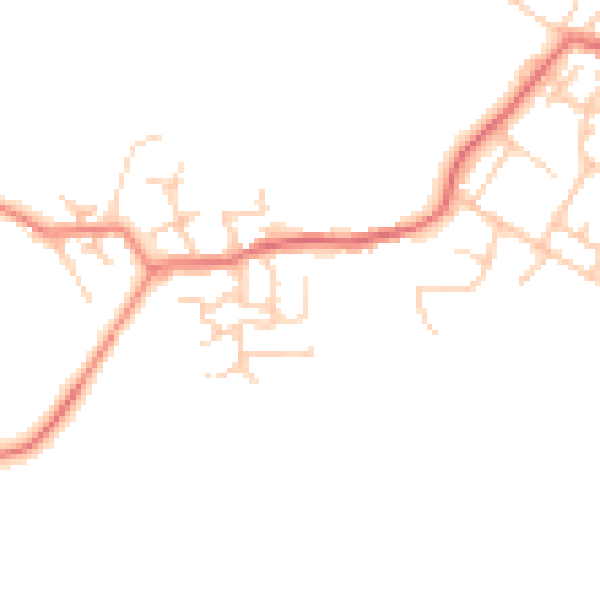 Daytime road noise heatmap for WN7 4BP