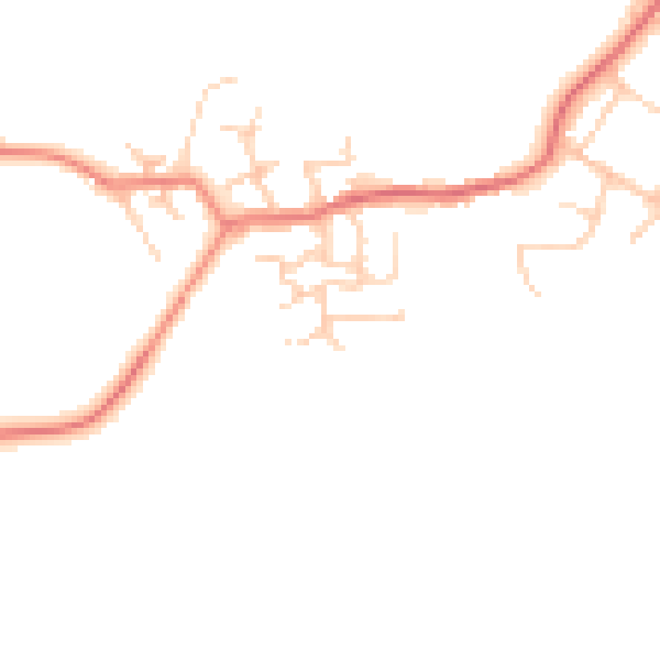 Daytime road noise heatmap for WN7 4BQ