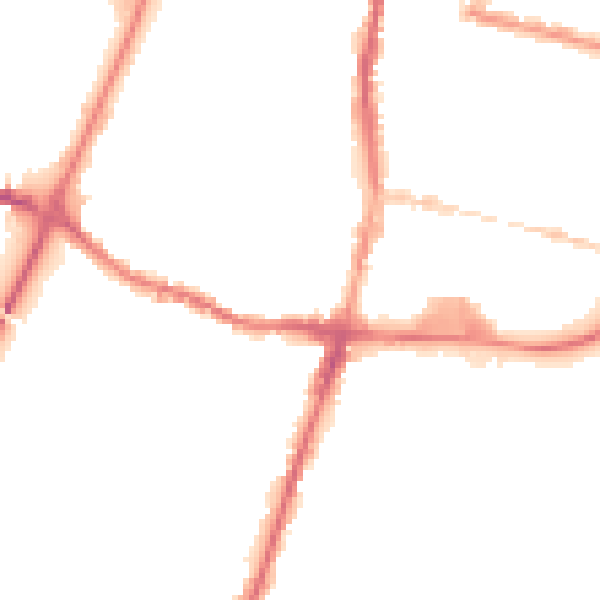 Night-time road noise heatmap for WN7 4DF