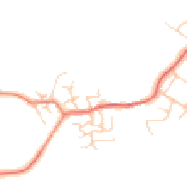 Daytime road noise heatmap for WN7 4FQ
