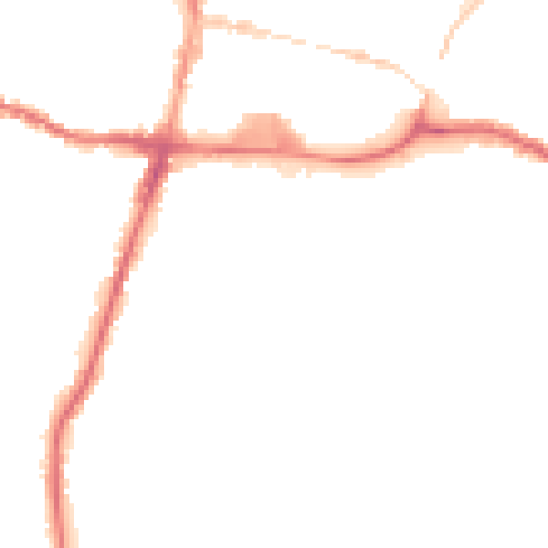 Night-time road noise heatmap for WN7 4GS