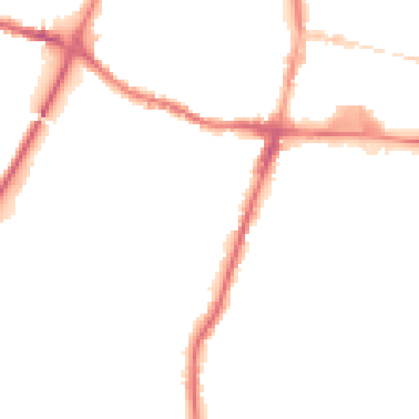 Night-time road noise heatmap for WN7 4JH