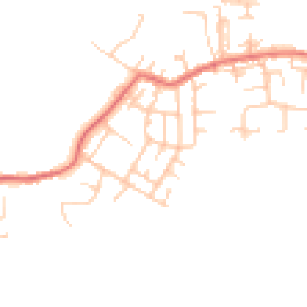 Daytime road noise heatmap for WN7 4QZ
