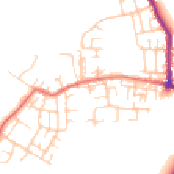 Daytime road noise heatmap for WN7 4TQ