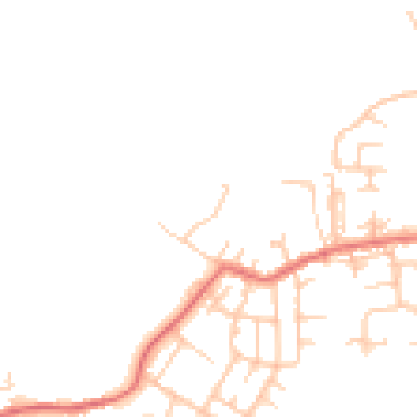 Daytime road noise heatmap for WN7 4XA