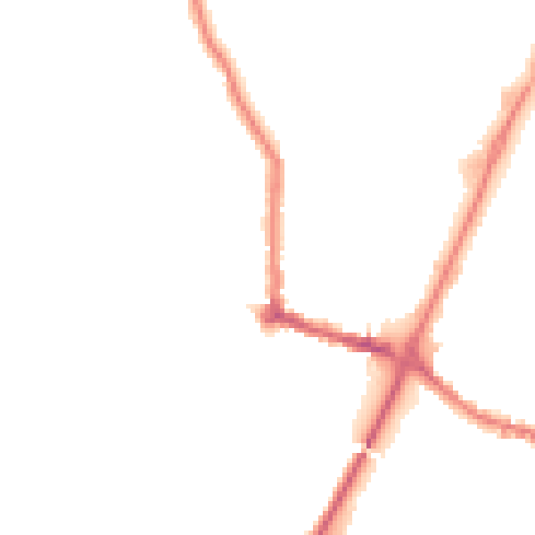 Night-time road noise heatmap for WN7 5AJ