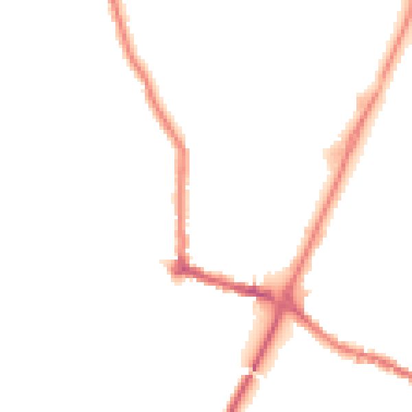 Night-time road noise heatmap for WN7 5BE