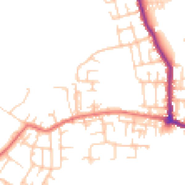 Daytime road noise heatmap for WN7 5BP