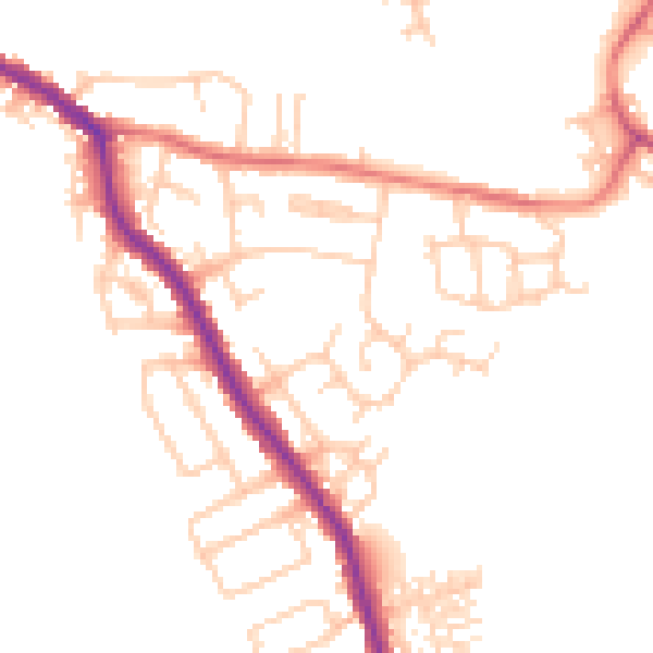 Daytime road noise heatmap for WN7 5DS