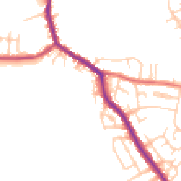 Daytime road noise heatmap for WN7 5HP