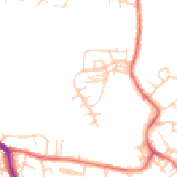 Daytime road noise heatmap for WN7 5NT