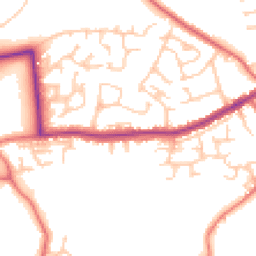 Daytime road noise heatmap for WN8 0AF