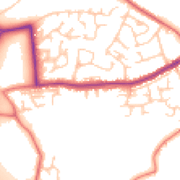 Daytime road noise heatmap for WN8 0AN