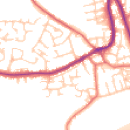 Daytime road noise heatmap for WN8 0AQ