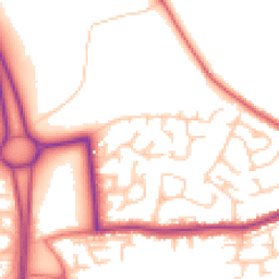Daytime road noise heatmap for WN8 0BA