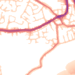 Daytime road noise heatmap for WN8 0BE