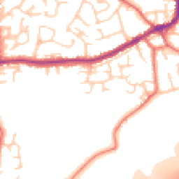 Daytime road noise heatmap for WN8 0BL