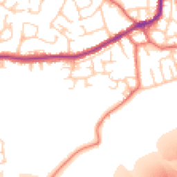 Daytime road noise heatmap for WN8 0BN